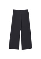 Women Black Modal Mid Waist Culotte Trousers