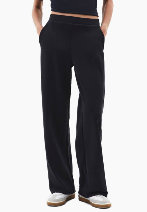 Straight-Fit Pantolon ve Modal Atlet Kombini