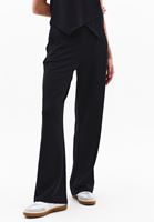 Bayan Siyah Modal Straight-Fit Pantolon