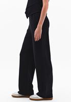Bayan Siyah Modal Straight-Fit Pantolon