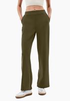 Bayan Yeşil Modal Straight-Fit Pantolon