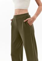 Bayan Yeşil Modal Straight-Fit Pantolon