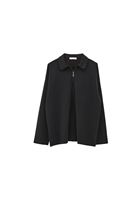 Bayan Siyah Modal Oversize Sweatshirt