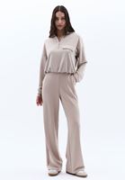 Bayan Bej Cep Detaylı Sweatshirt ( MODAL )