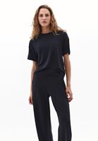 Women Black Modal Crew Neck T-Shirt