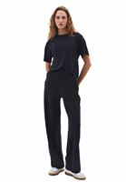 Women Black Modal Crew Neck T-Shirt