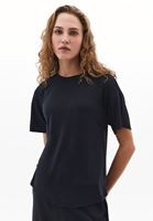 Women Black Modal Crew Neck T-Shirt