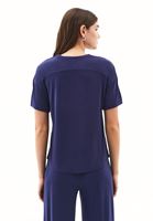 Women Navy Modal Crew Neck T-Shirt
