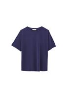 Women Navy Modal Crew Neck T-Shirt