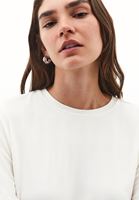 Women Cream Modal Crew Neck T-Shirt