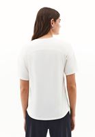 Women Cream Modal Crew Neck T-Shirt
