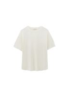 Women Cream Modal Crew Neck T-Shirt