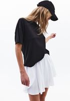 Women Black Modal Crew Neck T-Shirt