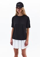 Women Black Modal Crew Neck T-Shirt