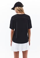 Women Black Modal Crew Neck T-Shirt