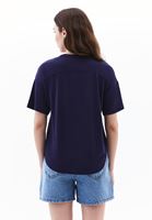 Women Navy Modal Crew Neck T-Shirt