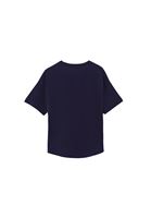 Women Navy Modal Crew Neck T-Shirt