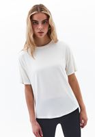 Women Cream Modal Crew Neck T-Shirt