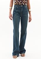 Bayan Mavi Ultra Yüksek Bel Bootcut Pantolon