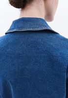 Women Blue Mini Denim Skirt with Buttons