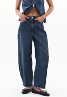 Bayan Mavi Ultra Yüksek Bel Barrel-Fit Pantolon