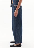 Bayan Mavi Ultra Yüksek Bel Barrel-Fit Pantolon