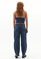 Bayan Mavi Ultra Yüksek Bel Barrel-Fit Pantolon