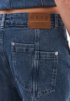 Bayan Mavi Ultra Yüksek Bel Barrel-Fit Pantolon