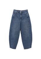 Bayan Mavi Ultra Yüksek Bel Barrel-Fit Pantolon