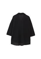 Women Black Linen Blended Shirts