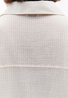 Women Beige Linen Blend Oversized Shirt