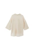 Women Beige Linen Blend Oversized Shirt
