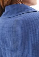 Women Blue Linen Blend Oversized Shirt