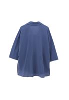 Women Blue Linen Blended Shirts