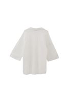 Women White Linen Blend Oversized Shirt
