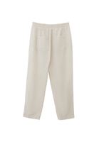 Bayan Bej Keten Karışımlı Carrot-Fit Pantolon