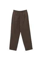 Bayan Kahverengi Keten Karışımlı Carrot-Fit Pantolon