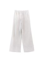 Bayan Çok Renkli Keten Karışımlı Wide-Leg Pantolon