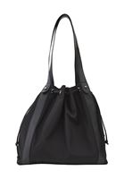 Women Black Ruched Handle Bag