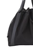 Women Black Ruched Handle Bag