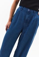 Bayan Mavi Orta Bel Wide-Leg Pantolon ( TENCEL™ )