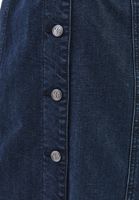 Bayan Mavi Kemerli Uzun Denim Elbise