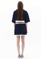 Women Navy Mid Rise Mini Skirt