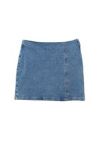 Women Blue High Waist Denim Skirt
