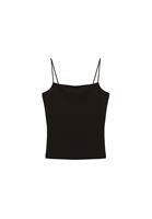 Women Black Modal Strappy Tank Top