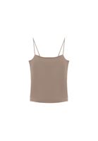 Women Sand Beige Modal Strappy Tank Top