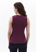 Women Purple Modal Square Neck Tank Top