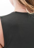 Women Khaki Modal Square Neck Tank Top