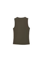 Women Khaki Modal Square Neck Tank Top