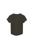 Women Khaki Modal Button-Detail T-Shirt